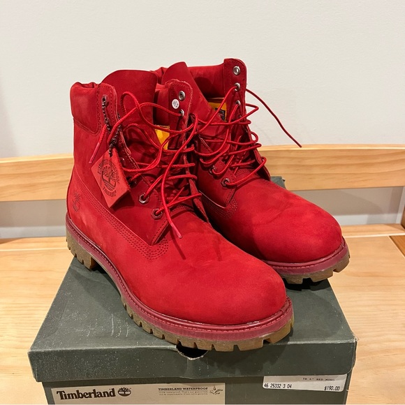 Timberland Other - MEN'S TIMBERLAND PREMIUM 6-INCH WATERPROOF BOOTS. RED SIZE 11. New With Tags